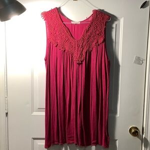 Indigo Soul Fuchsia Lace Women's Dress